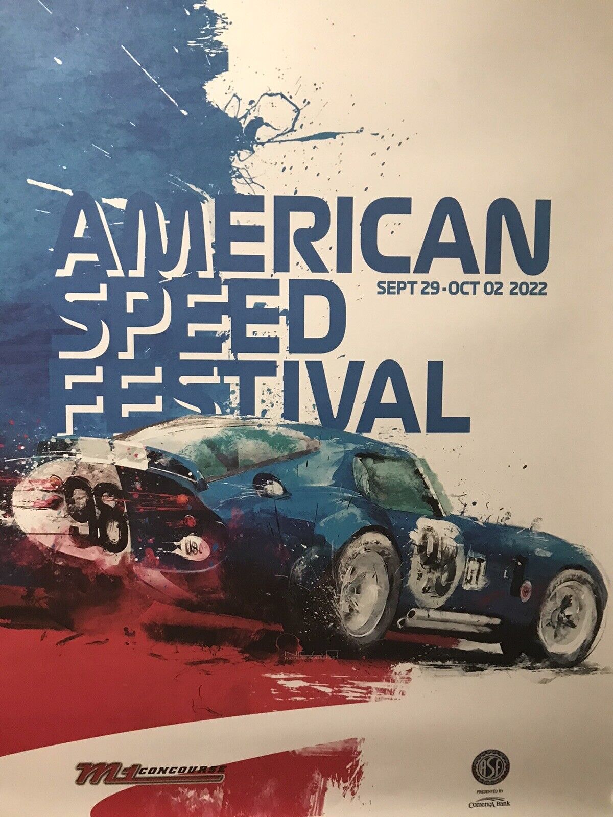 Comp Cobra Daytona Coupe American Speed Festival Sept 29-Oct 2 2022 Car Poster