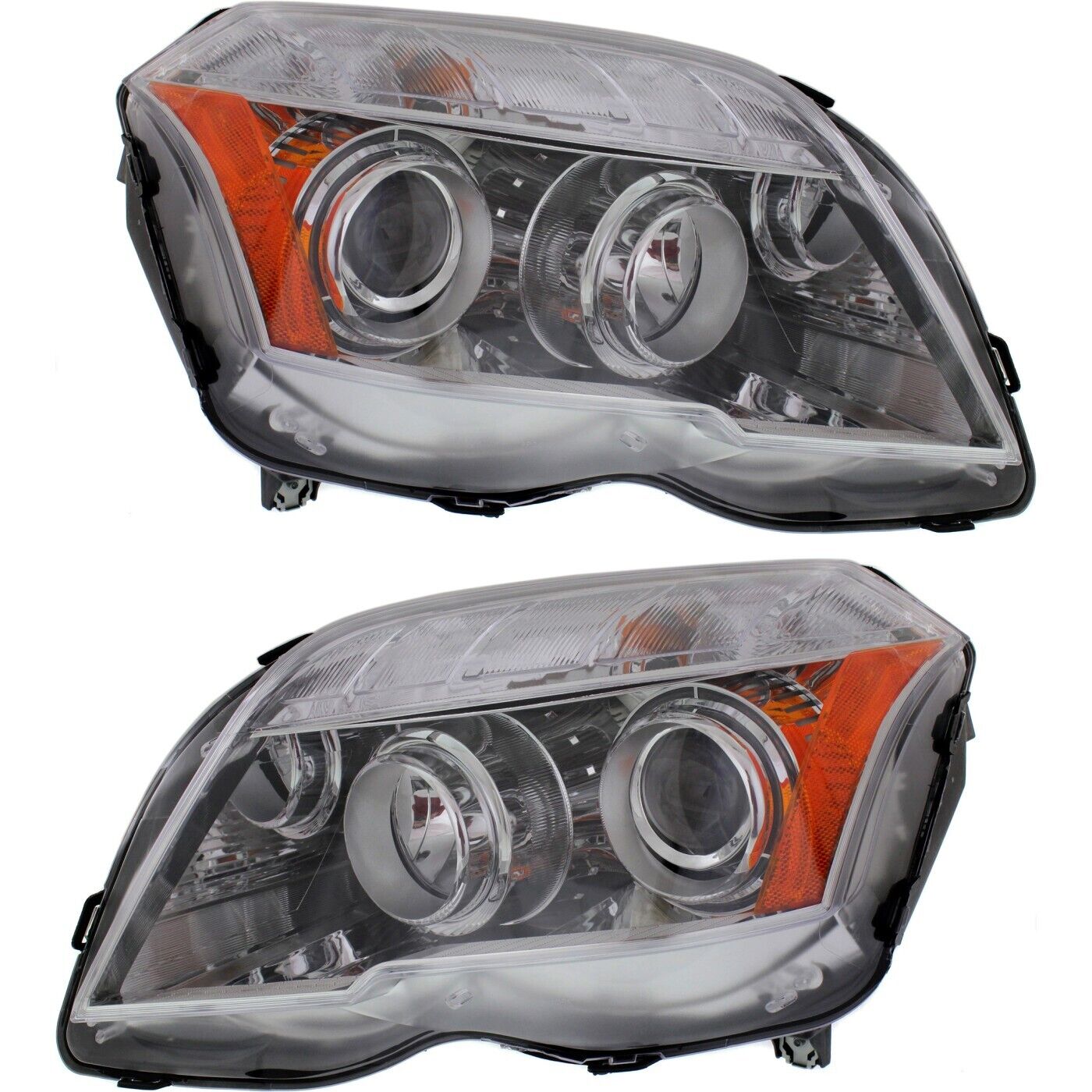 Headlight Set For 2010-2012 Mercedes Benz GLK350 Left and Right With Bulb 2Pc