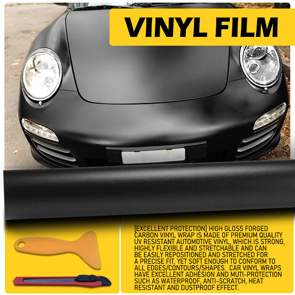 30CM*15CM Matte Black Vinyl Wrap Car Sticker Film Decal Bubble Free