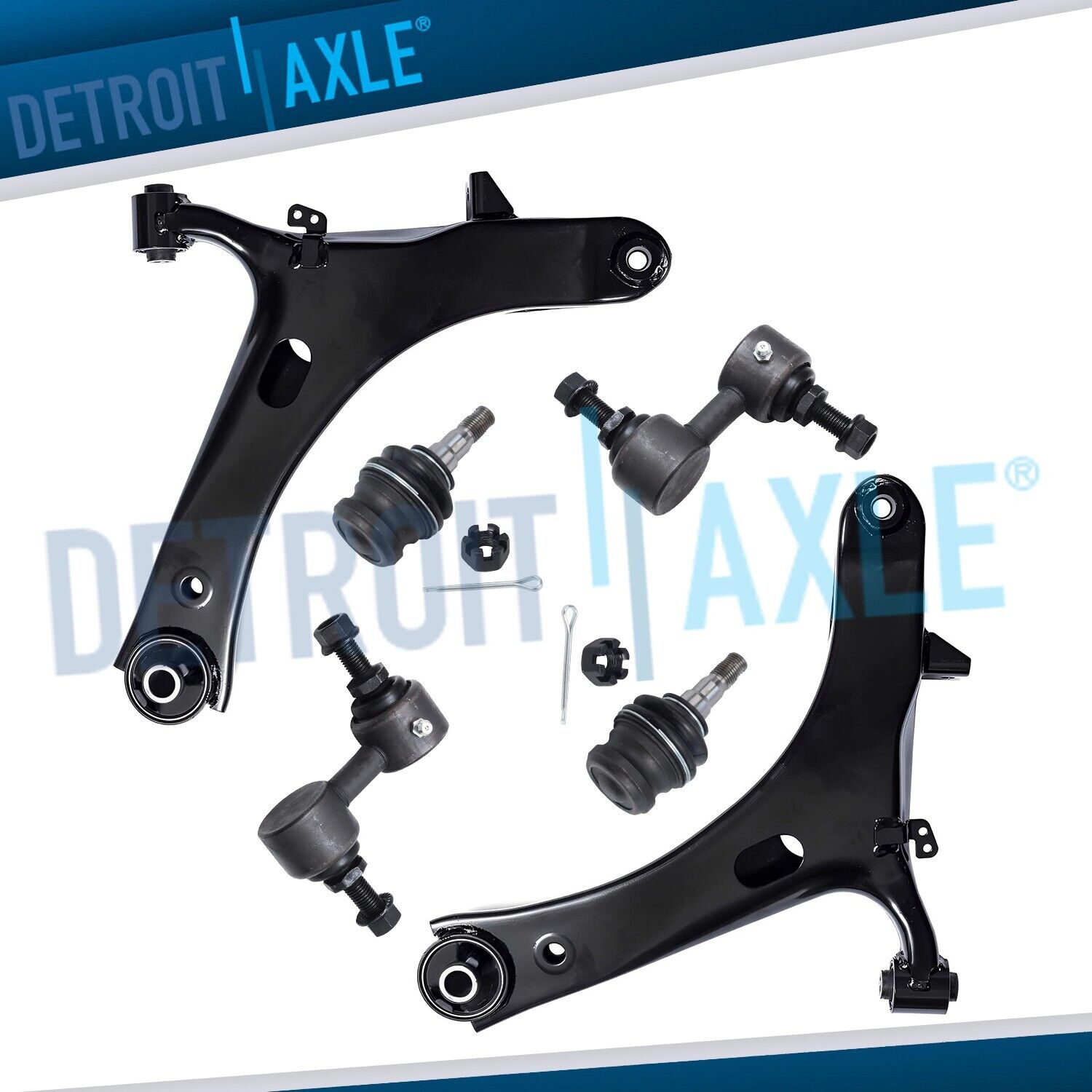 Front Lower Control Arms + Ball Joints + Sway Bars Kit for Subaru Legacy Outback