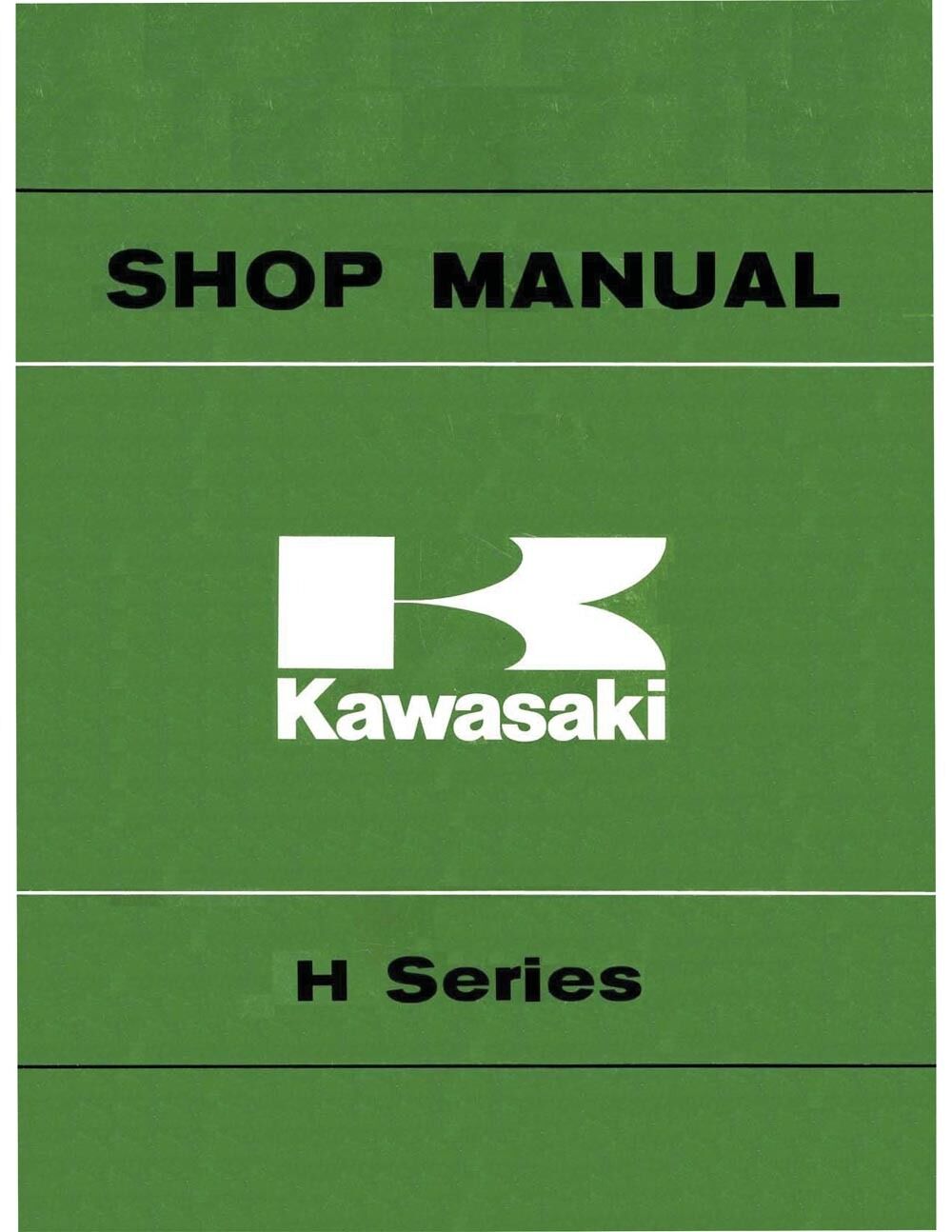 Kawasaki H1 H2 KH500 Triple Workshop Service Manual 1969 1970 1971 Book Bound