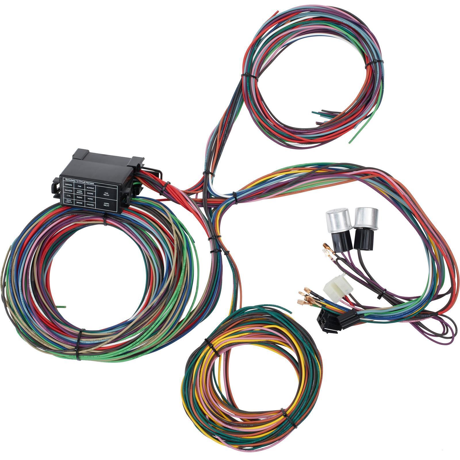 12-Circuit Mini-Fuse Universal Hot Rod Wiring Harness Kit