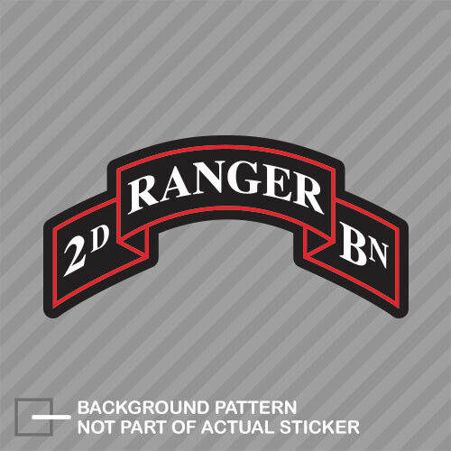 2nd Ranger BN Sticker Decal Vinyl battalion sleeve insignia 75th ranger regiment