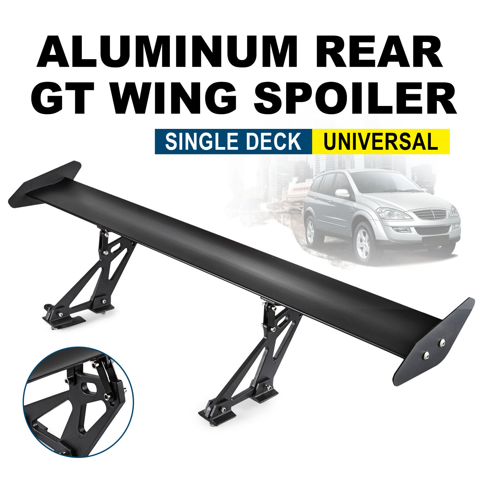 GT Wing Car Spoiler Adjustable Universal 43.3\