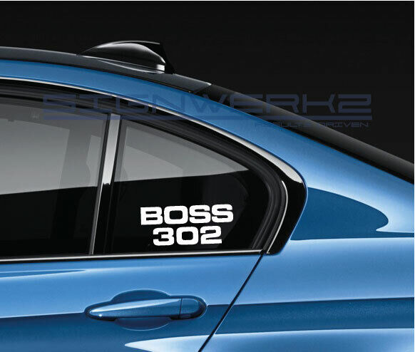 BOSS 302 Decal Sticker logo Sticker EURO Racing mustang ford Nascar Pair