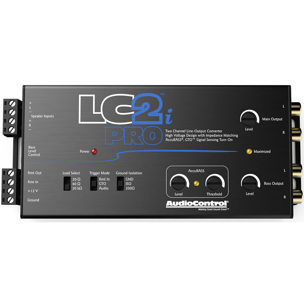 AUDIOCONTROL LC2i PRO 2-CHANNEL CAR AUDIO LINE OUT CONVERTER LOC WITH ACCUBASS