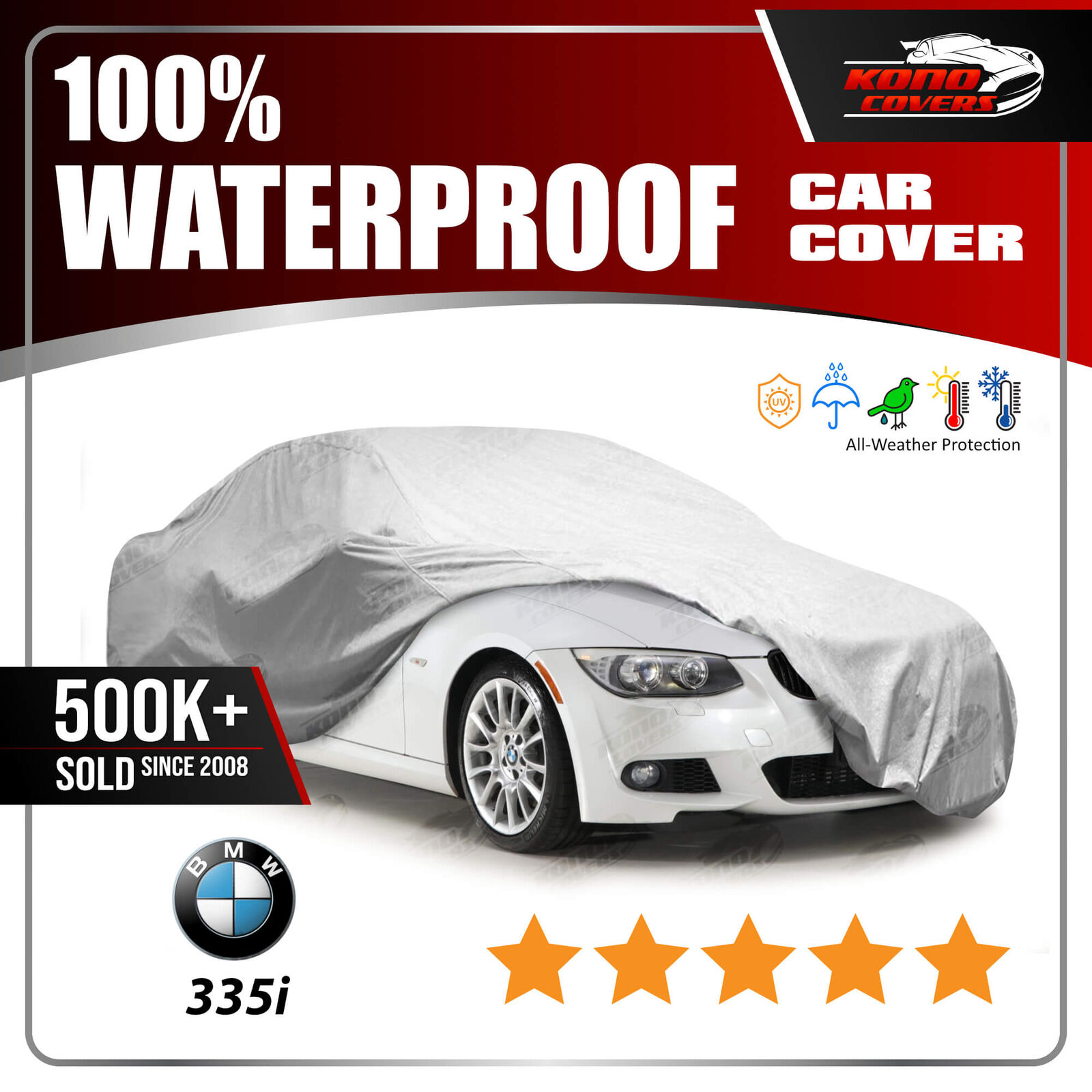 Bmw 335I Coupe 6 Layer Waterproof Car Cover 2007 2008 2009 2010 2011 2012