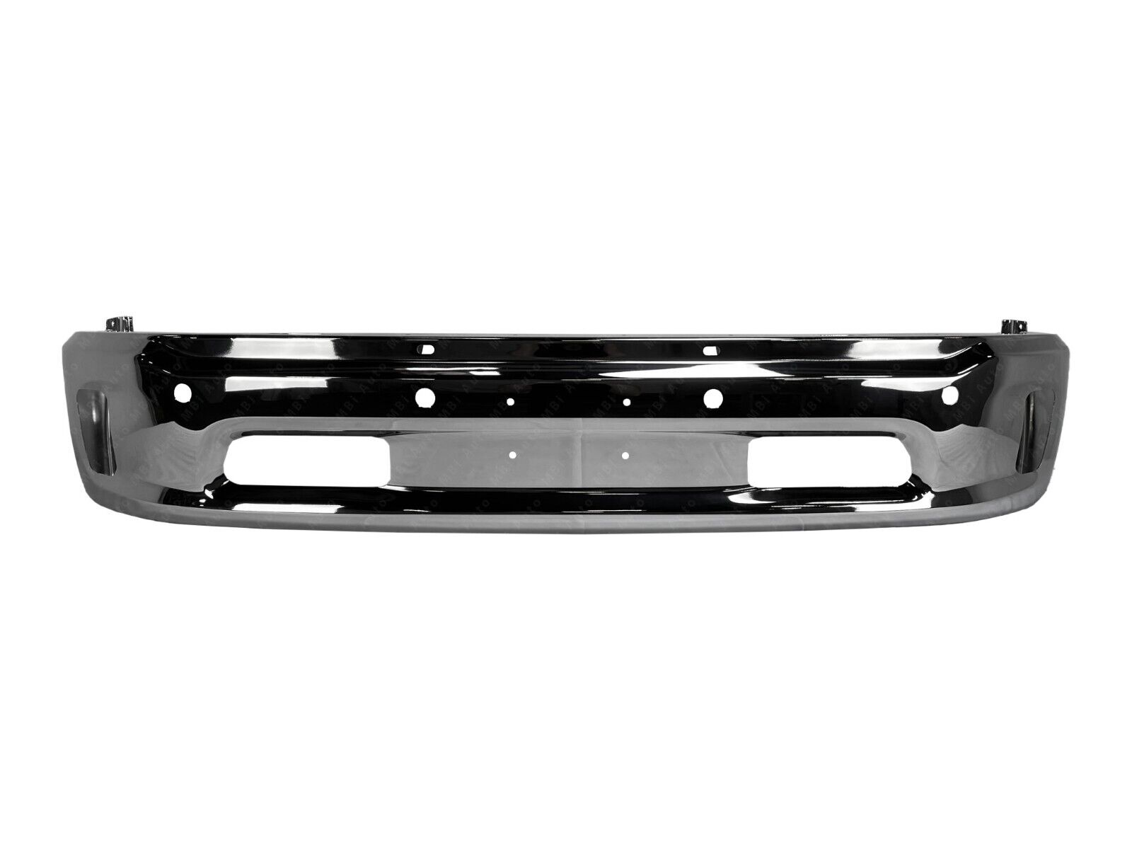 Chrome Steel Front Bumper Face Bar for 2014-2018 RAM 1500 W/ Fog & Park Ast