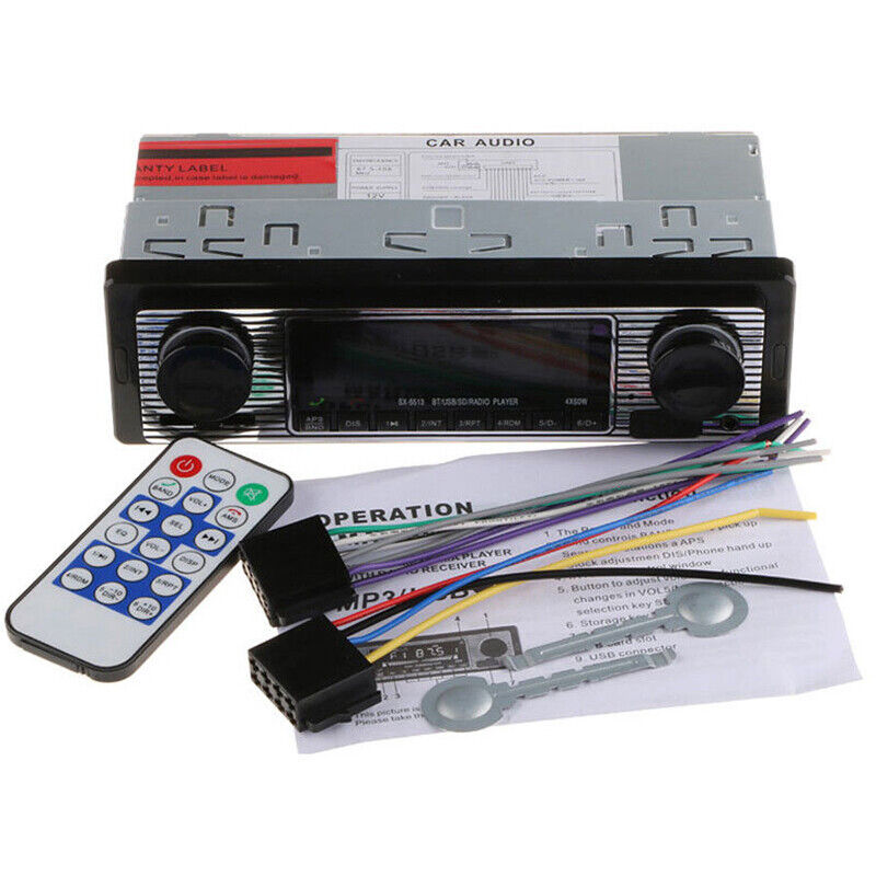 US 4-Channel Digital Car Bluetooth Audio Radio Stereo MP3 Player USB/SD/FM