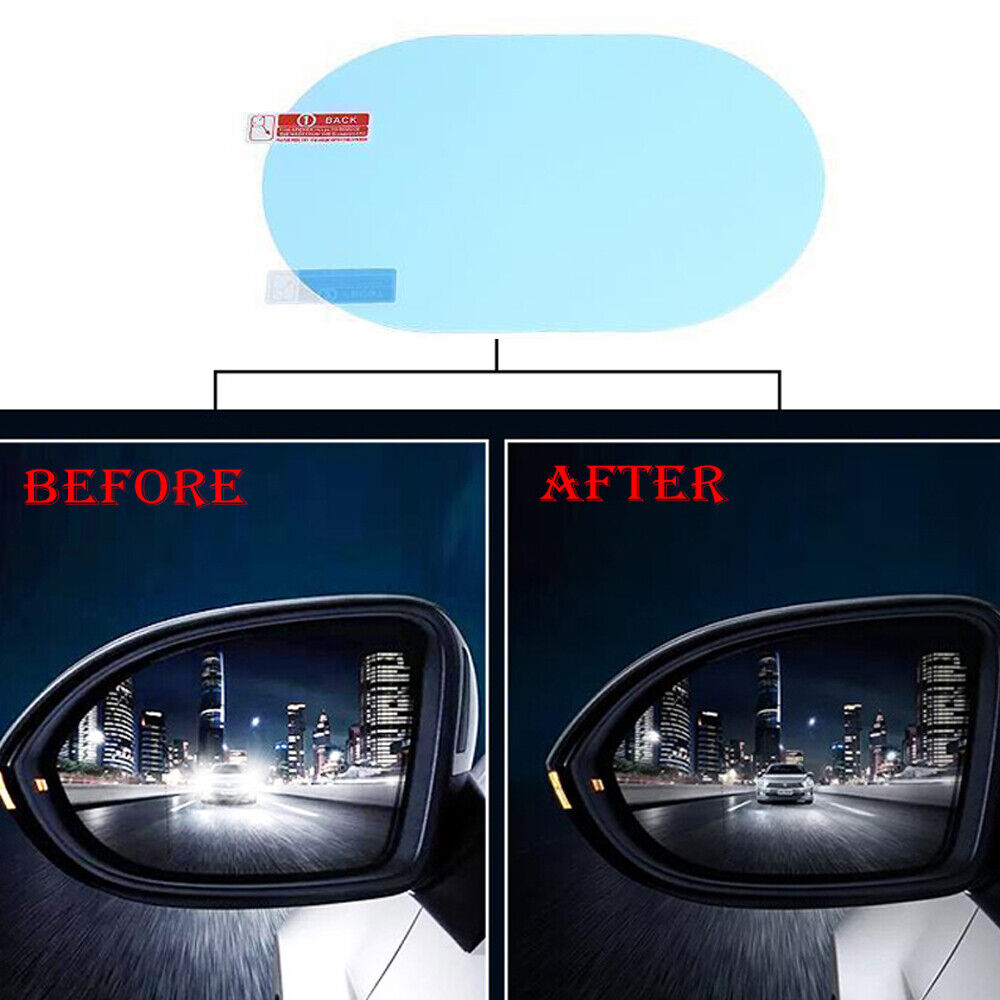 2Pcs Rainproof Anti Fog Anti-glare Car Rearview Mirror Film Covers Accessories