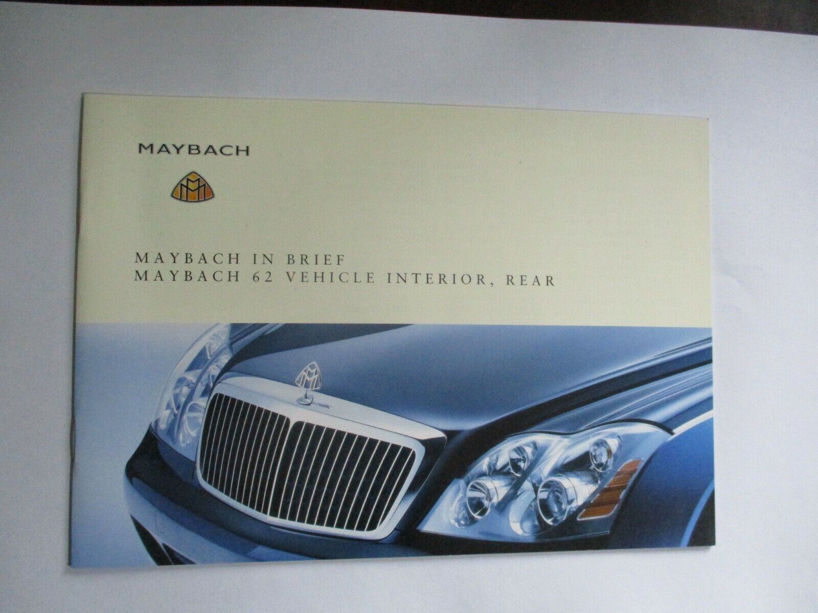 Maybach 62 Manual Operating Instructions Manual English Interior Rear
