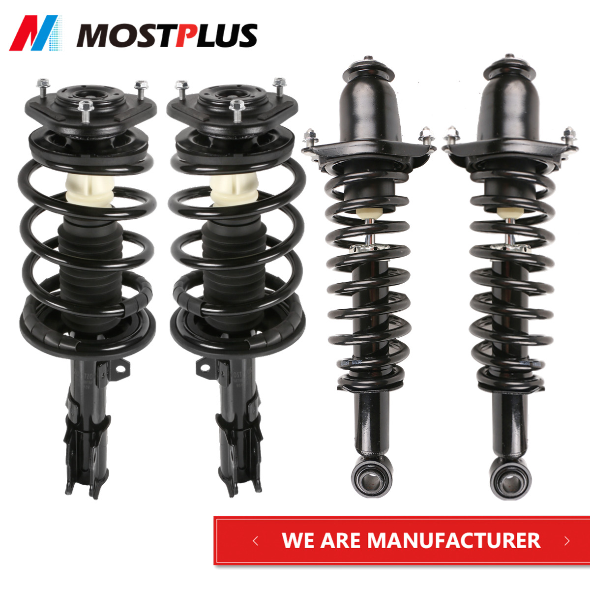 4PCS Complete Shock Struts & Coil Spring Assembly For 03-08 Toyota Corolla 1.8L