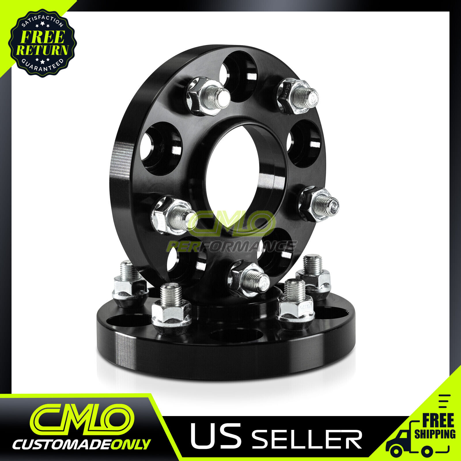 2pc 20mm Black Hubcentric Wheel Spacers 5x120 For RLX TLX Civic Type-R Ridgeline