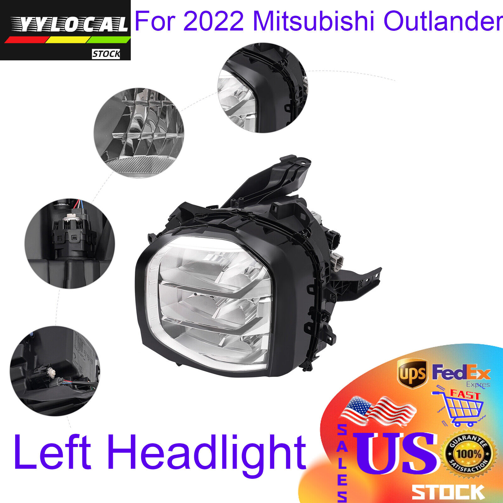 For Mitsubishi Outlander 2022 LED Headlamp Headlight Left Driver Side 8301D811