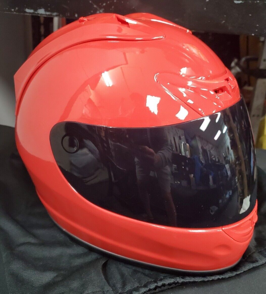 1Storm New Large Motorcycle Bike Full Face Helmet HTT901F w OEM Bag - RED