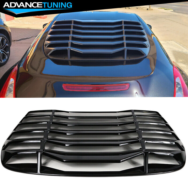 Fits 09-20 Nissan 370Z Coupe Unpainted Rear Window Louver Sun Shade Cover ABS