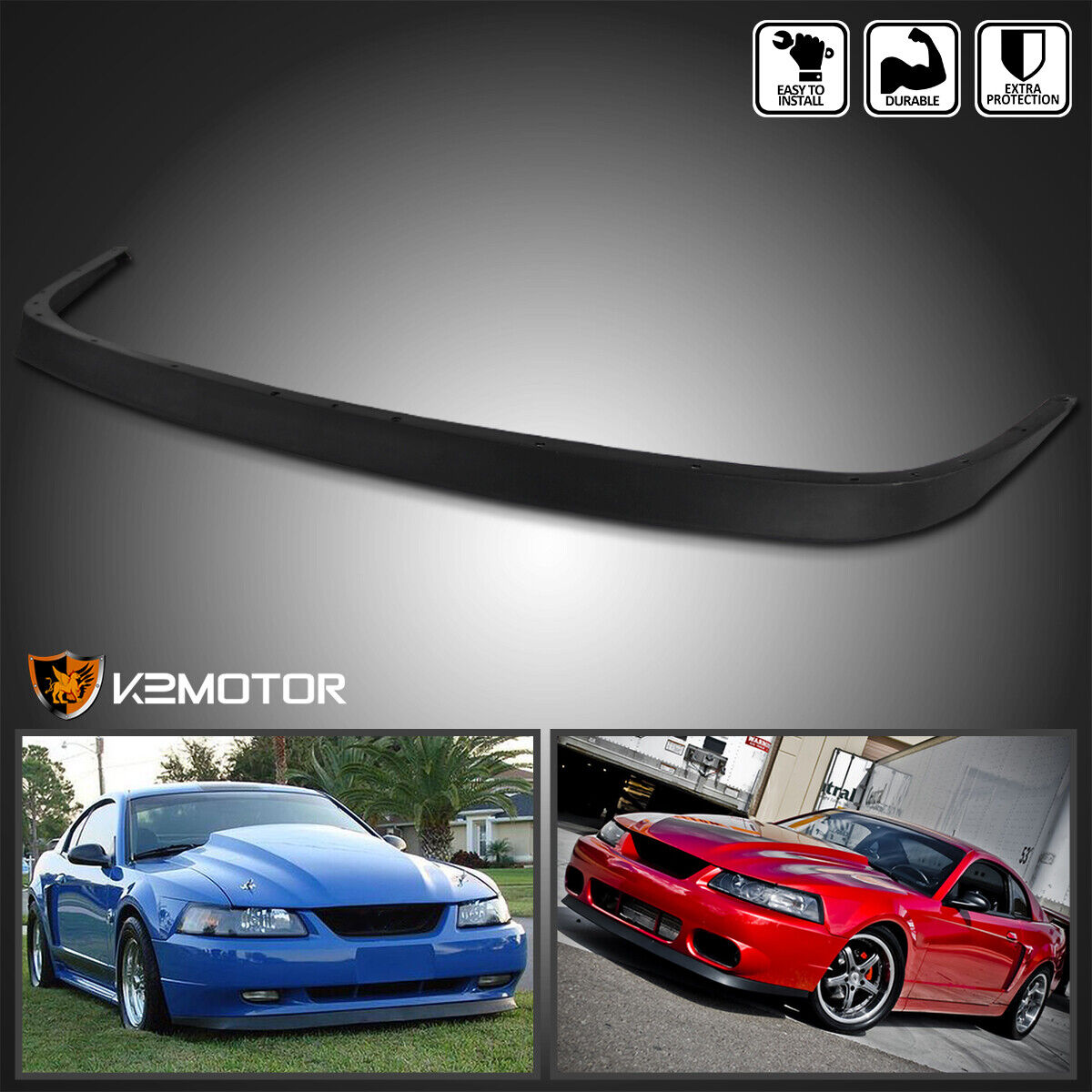 Fit 1999-2004 Ford Mustang Factory Style Front Bumper Lip Spoiler Body Kit 99-04