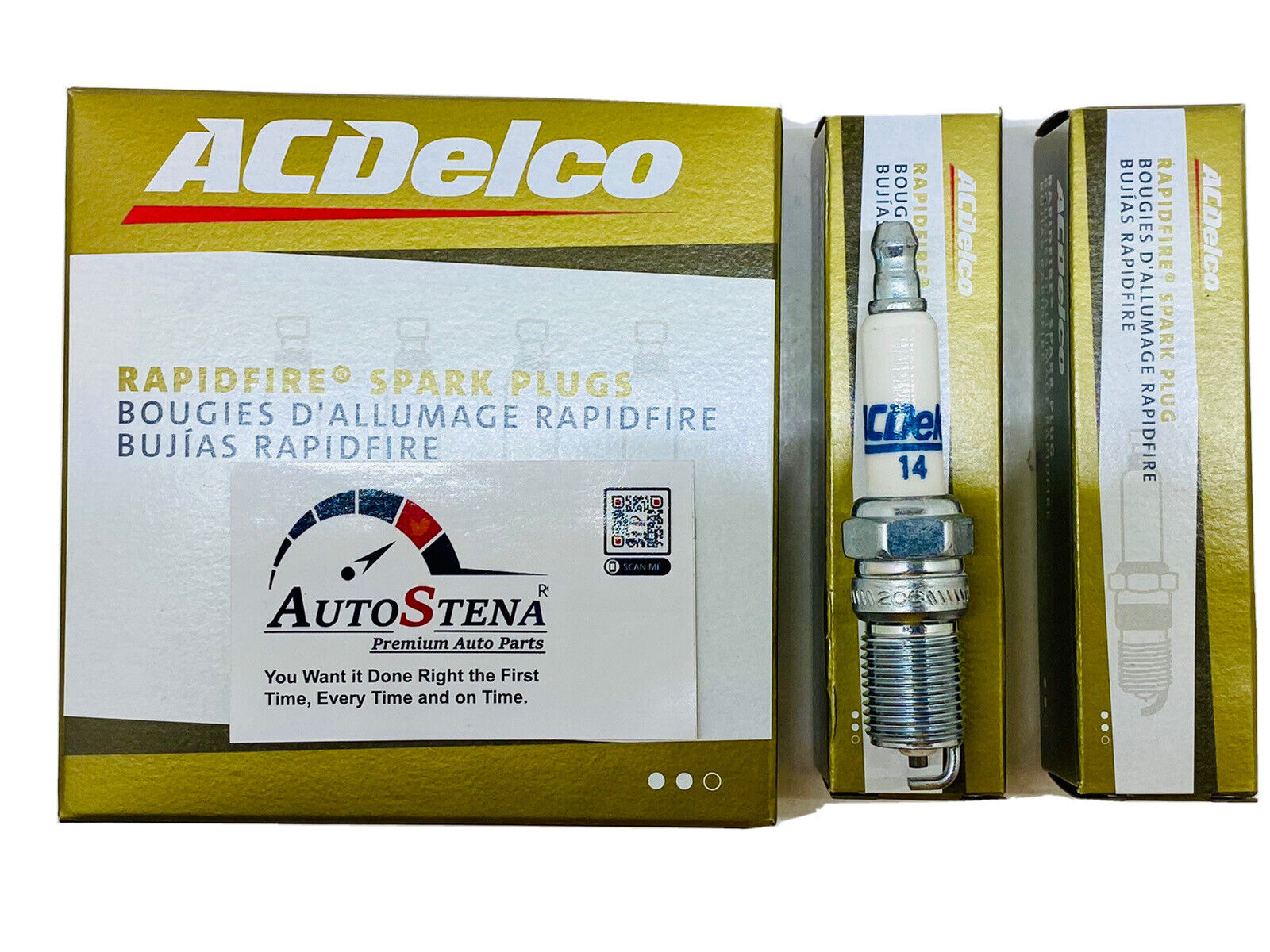 Genuine GM ACDelco RAPIDFIRE Platinum Spark Plugs #14 Set Of 6 19308033
