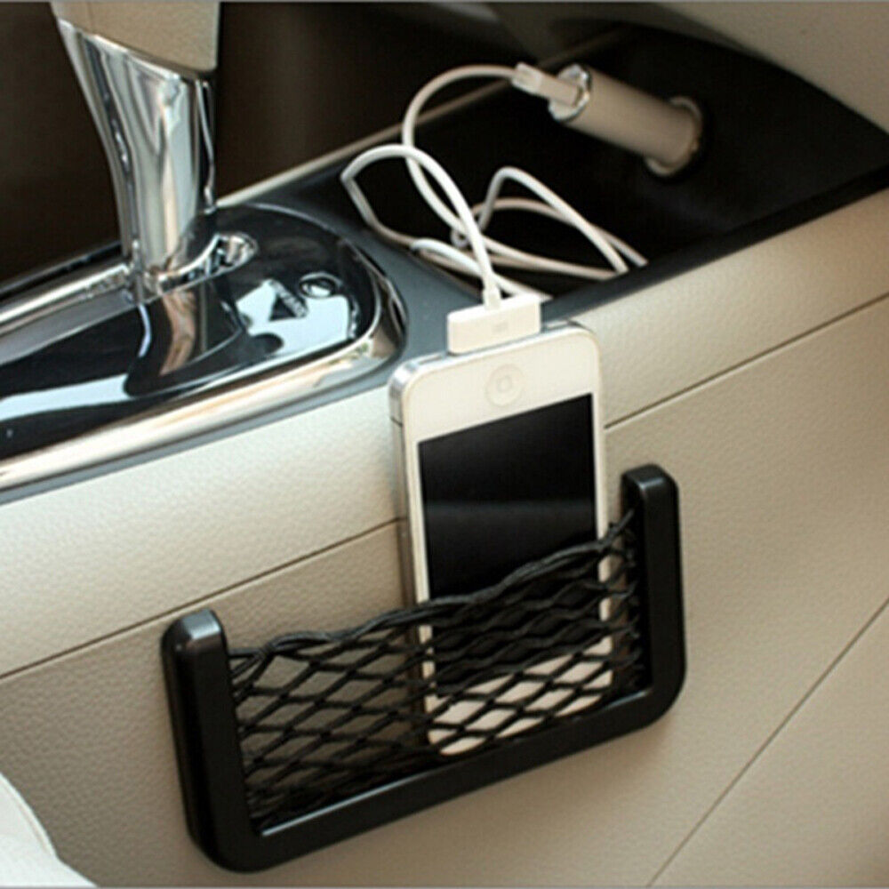 1 pcs Car Interior Body Edge Elastic Net Storage Phone Holder Car Accessories