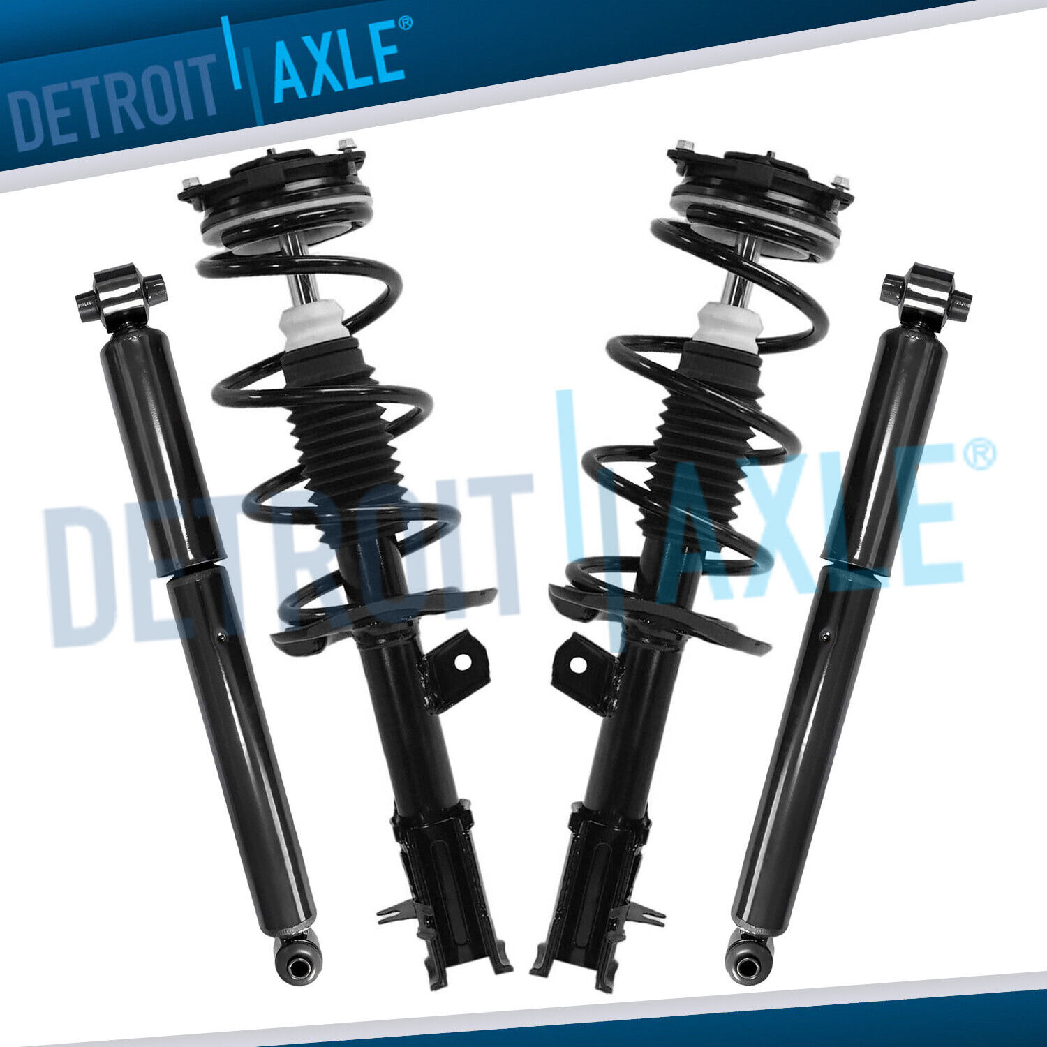 AWD Front Complete Struts w/ Coil Spring Rear Shocks Kit for Nissan Rogue Select