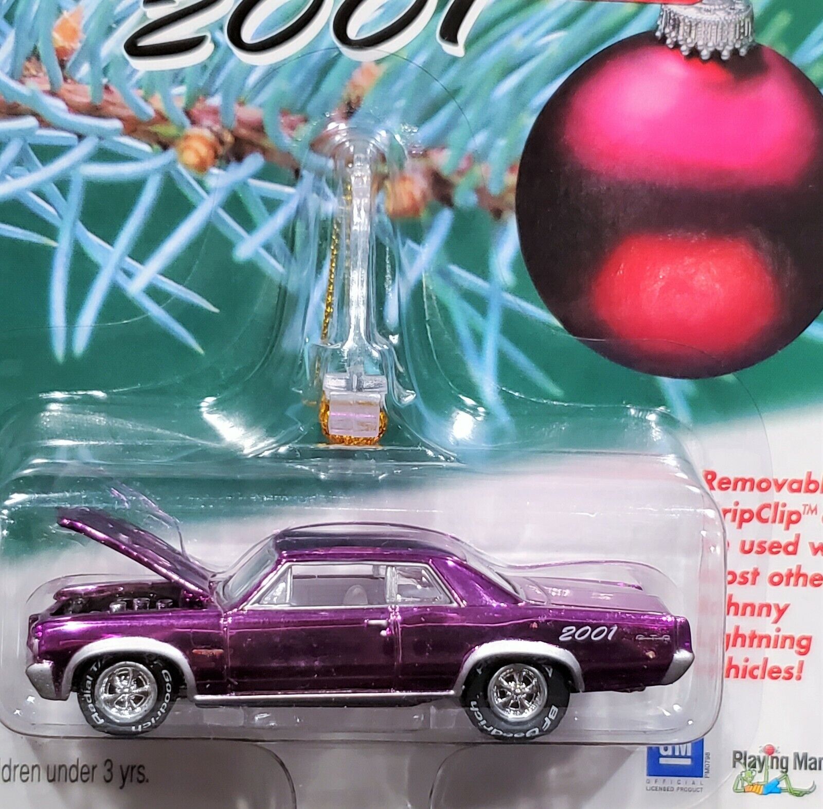 64 1964 Pontiac GTO Johnny Lightning Holiday Muscle Christmas Tree Ornament Car