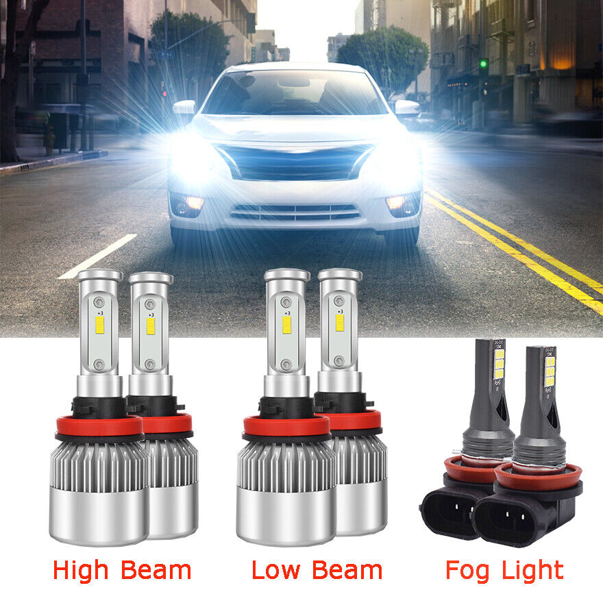 For 2007-2018 Nissan Altima Combo LED Headlight High Low + Fog light bulbs Kit