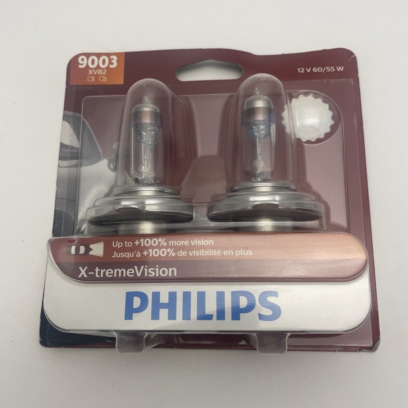Philips Genuine 9003XVB2 Upgrade X-tremeVision Halogen Light Bulb