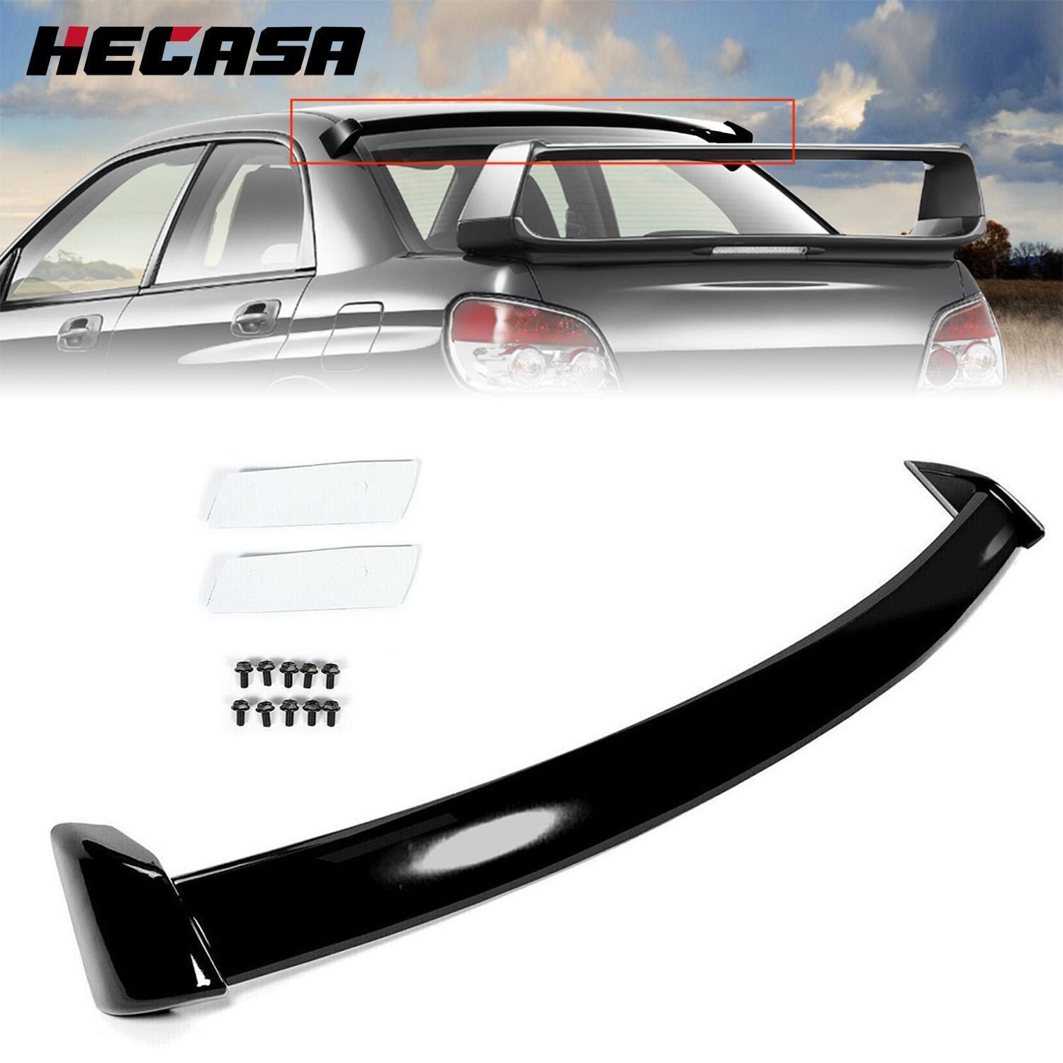 HECASA Glossy Black For 02-07 Subaru Impreza WRX STI Rear Window Roof Spoiler