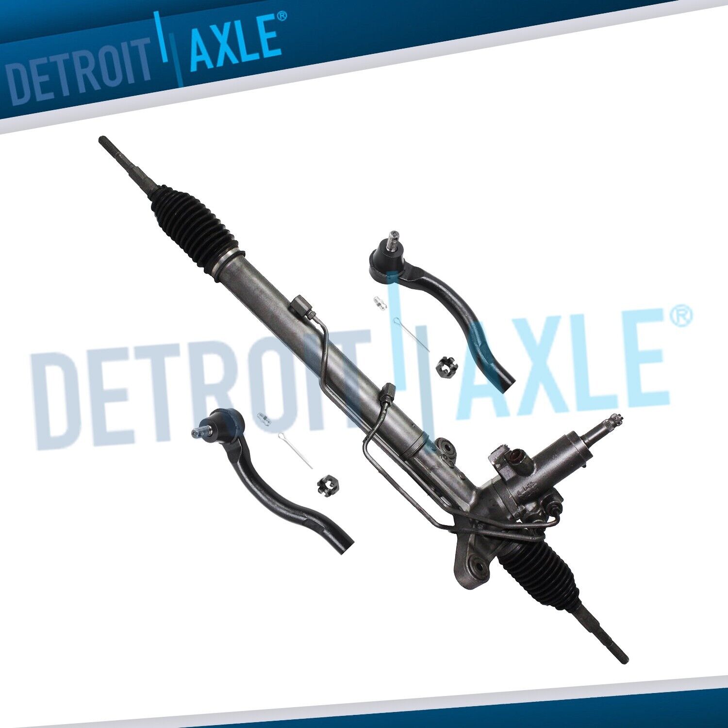 Complete Power Steering Rack and Pinion Outer Tie Rods for Honda Civic 1.8L