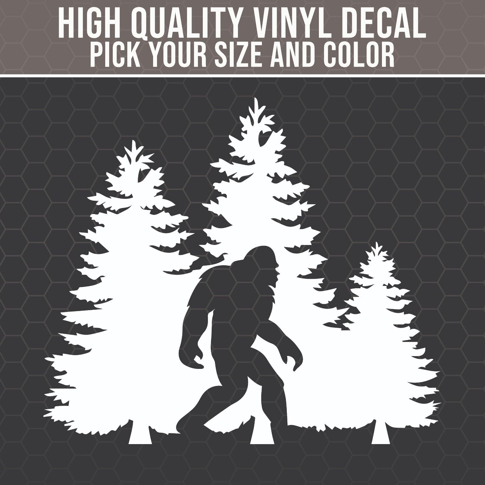 Bigfoot Decal, Sasquatch Decal for Car, Cryptid Decal for truck, Bigfoot sticker