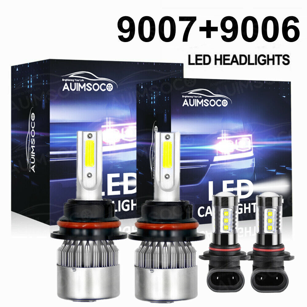 For Mazda B3000 B4000 2000-2008 Car White LED Headlight High/Low Fog Light Bulbs