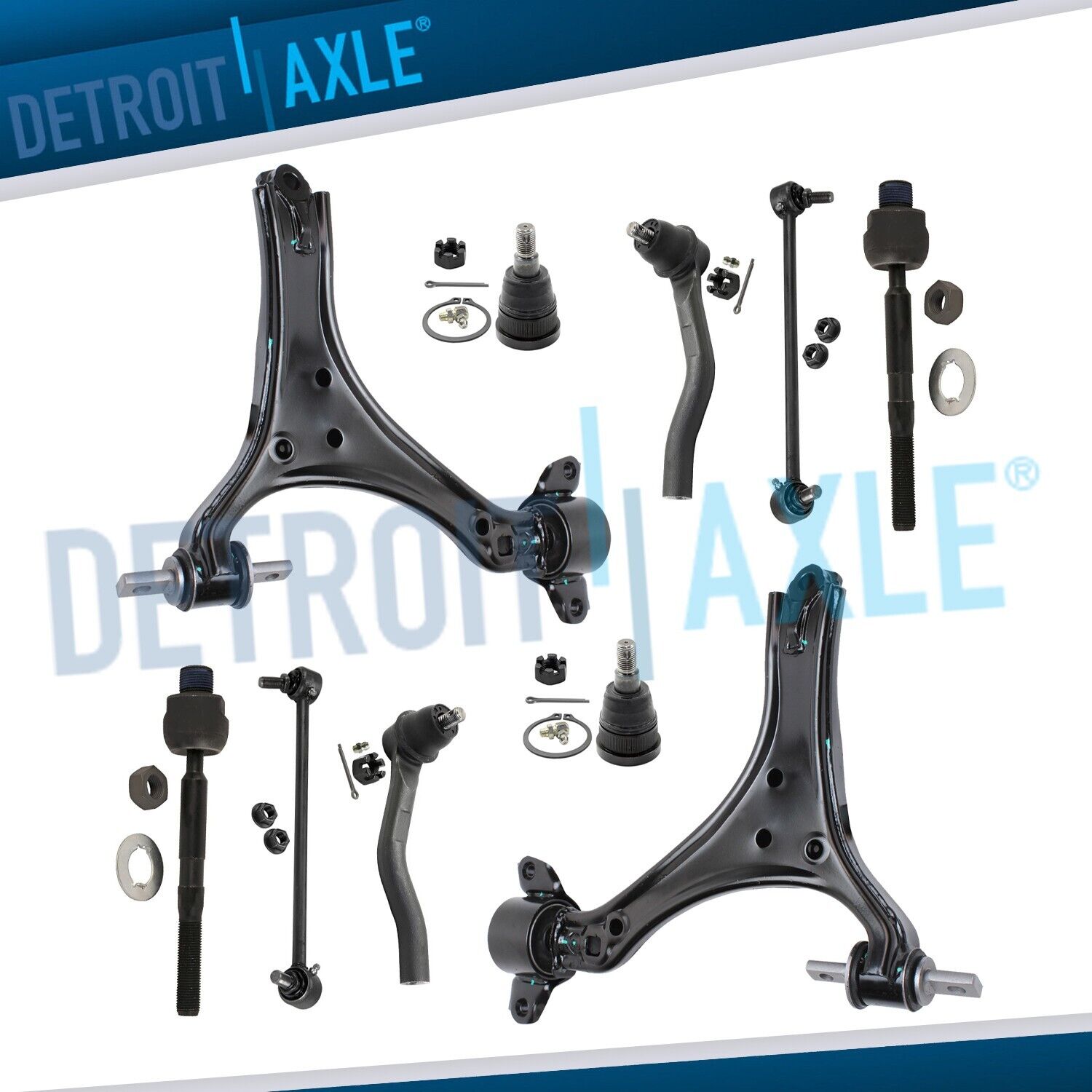 Front Lower Control Arms Sway Bars Tie Rods for 2013-2017 Honda Accord Acura TLX