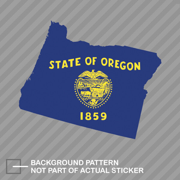 Oregon State Shaped Flag Sticker Decal Vinyl OR
