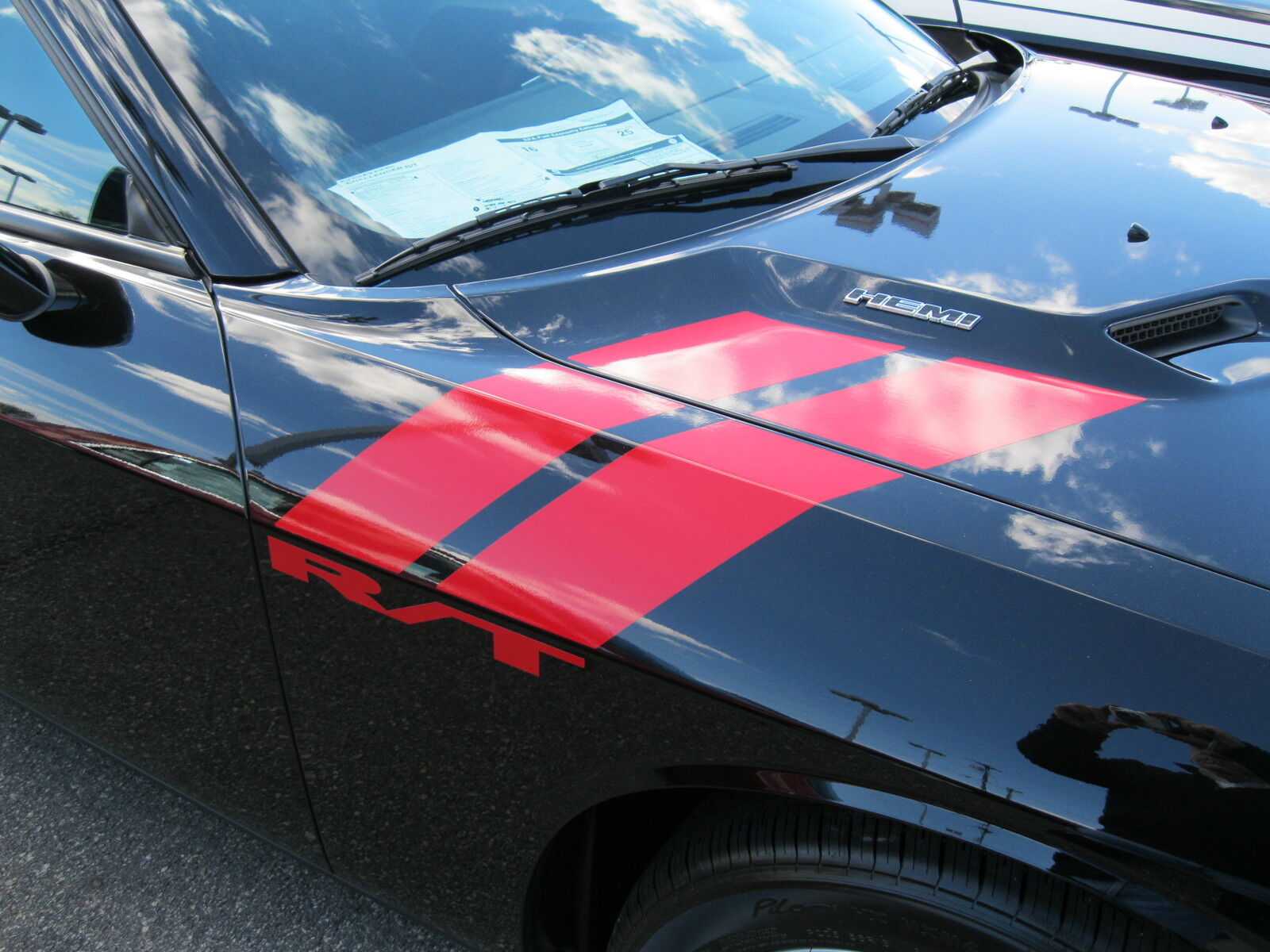 Dodge Challenger Applique Decal Kit Body Stripes War Paint Rhombus Red Mopar Oem