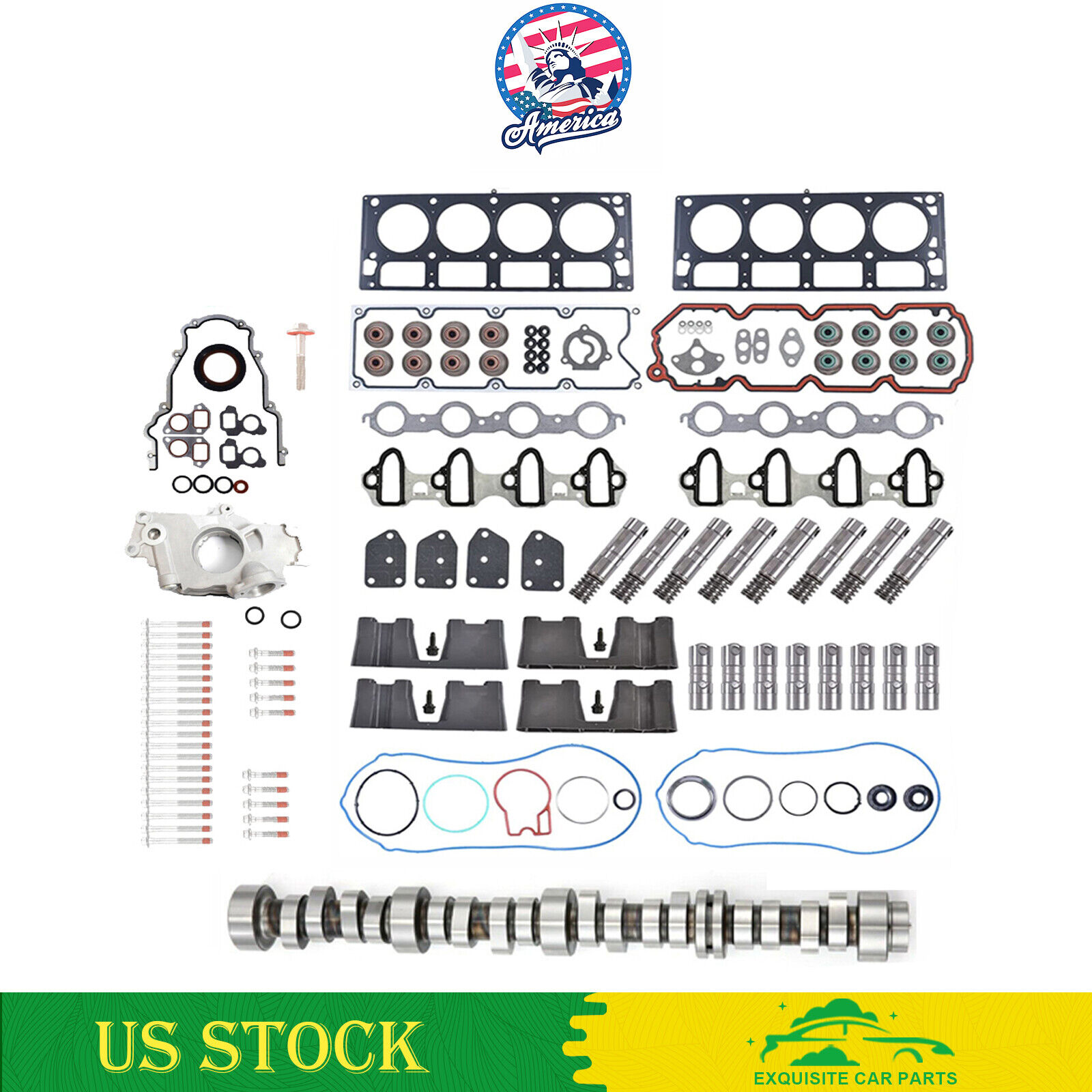 For Chevy GM 5.3L AFM Lifter Replacement Kit Camshaft Oil Pump Gasket Set