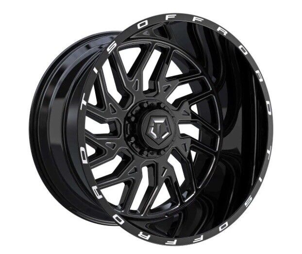 4 new TIS 544BM 20x10 -25544BM-2106825 wheels Gloss black with milled spokes