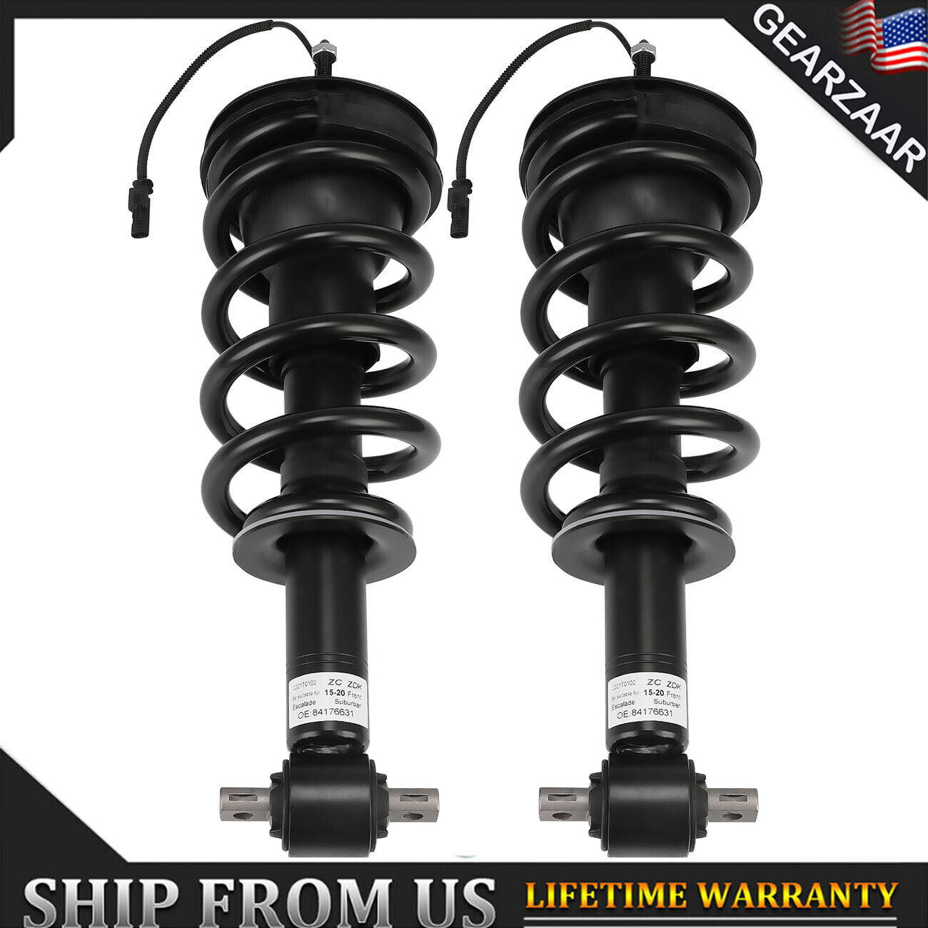 Pair Front Loaded Quick Struts Magnetic Ride for 2015-20 Cadillac Escalade & ESV