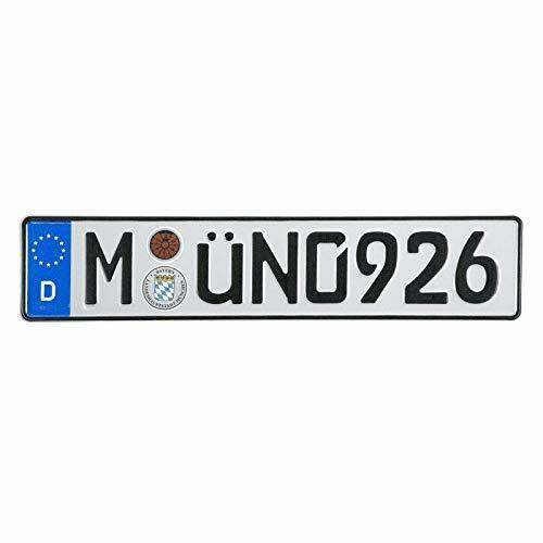 Euro License Plate Modern European German Munich Car Tag Embossed Random Numbers
