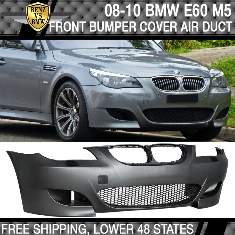Fit 08 09 10 BMW E60 5-Series M5 Style Front Bumper Cover Conversion Air Duct PP