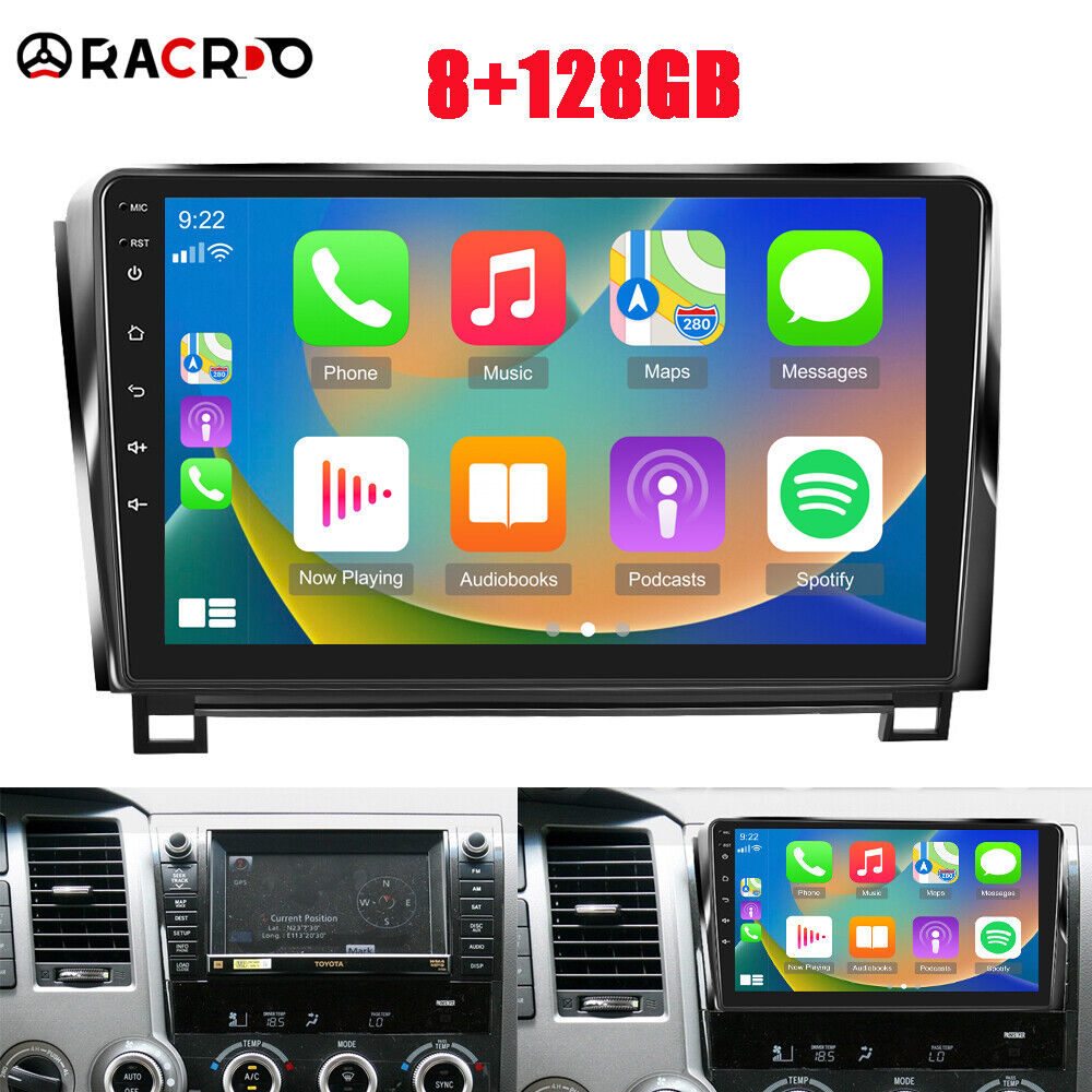 8+128G For Toyota Sequoia 08-19 Tundra 07-13 Car Stereo Radio Android 13 Carplay