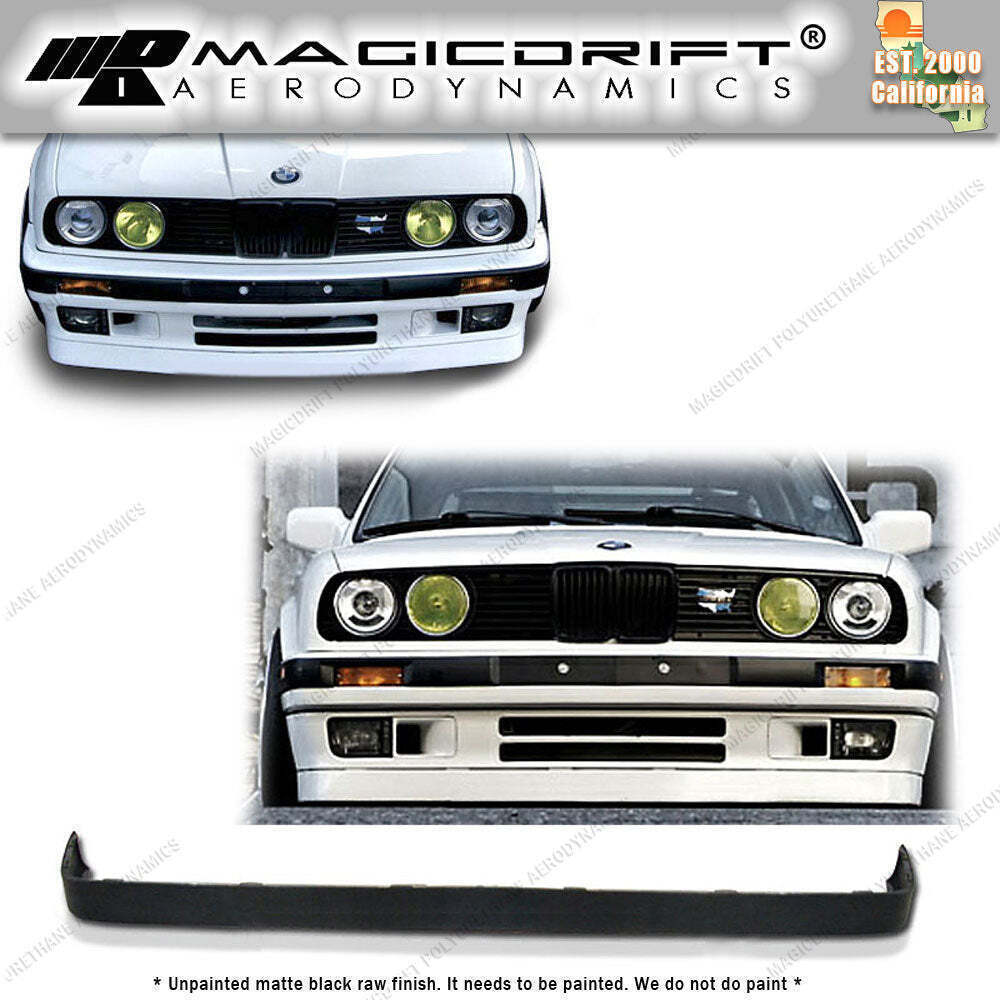 For 84-92 BMW E30 3-SERIES LOWER VALANCE V2 IS M-TECH FRONT BUMPER LIP SPOILER