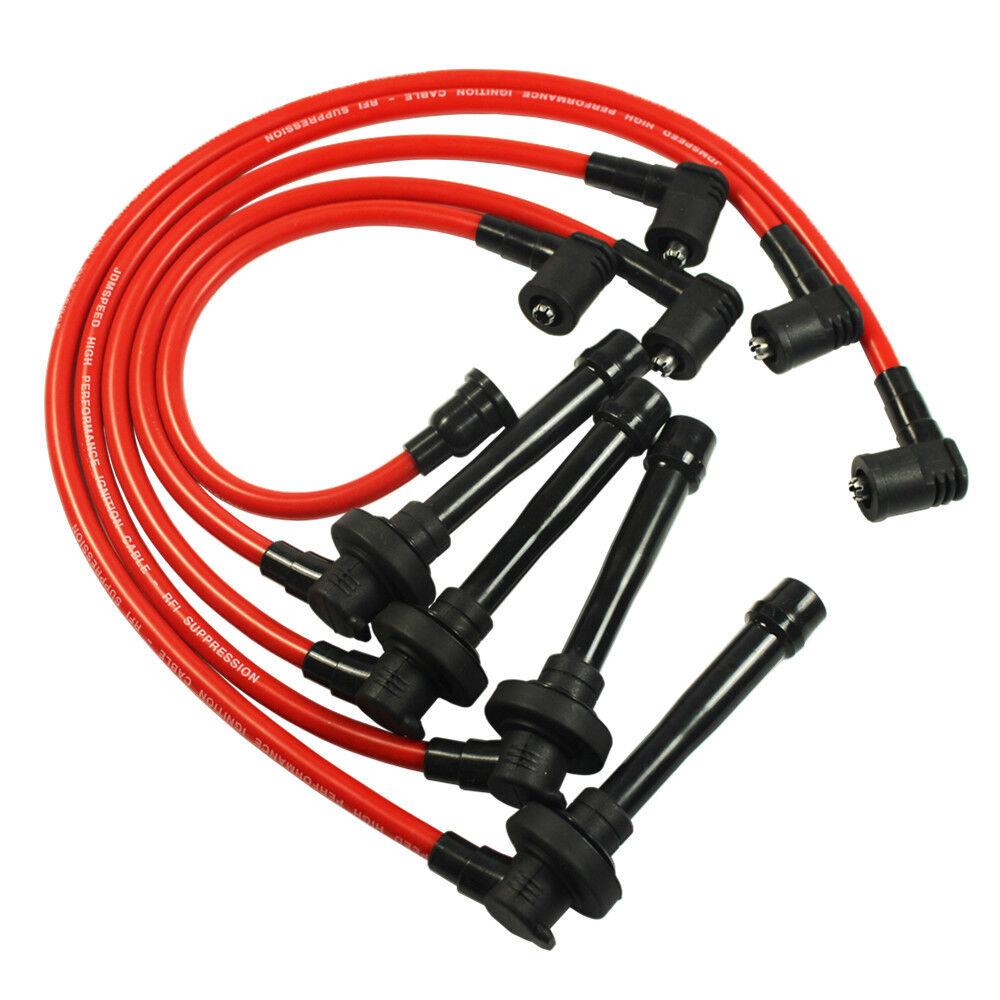 JDMSPEED RED 10.5MM SPARK PLUG WIRE SET FOR HONDA ACCORD 1998-2002 2.3L DX LX EX