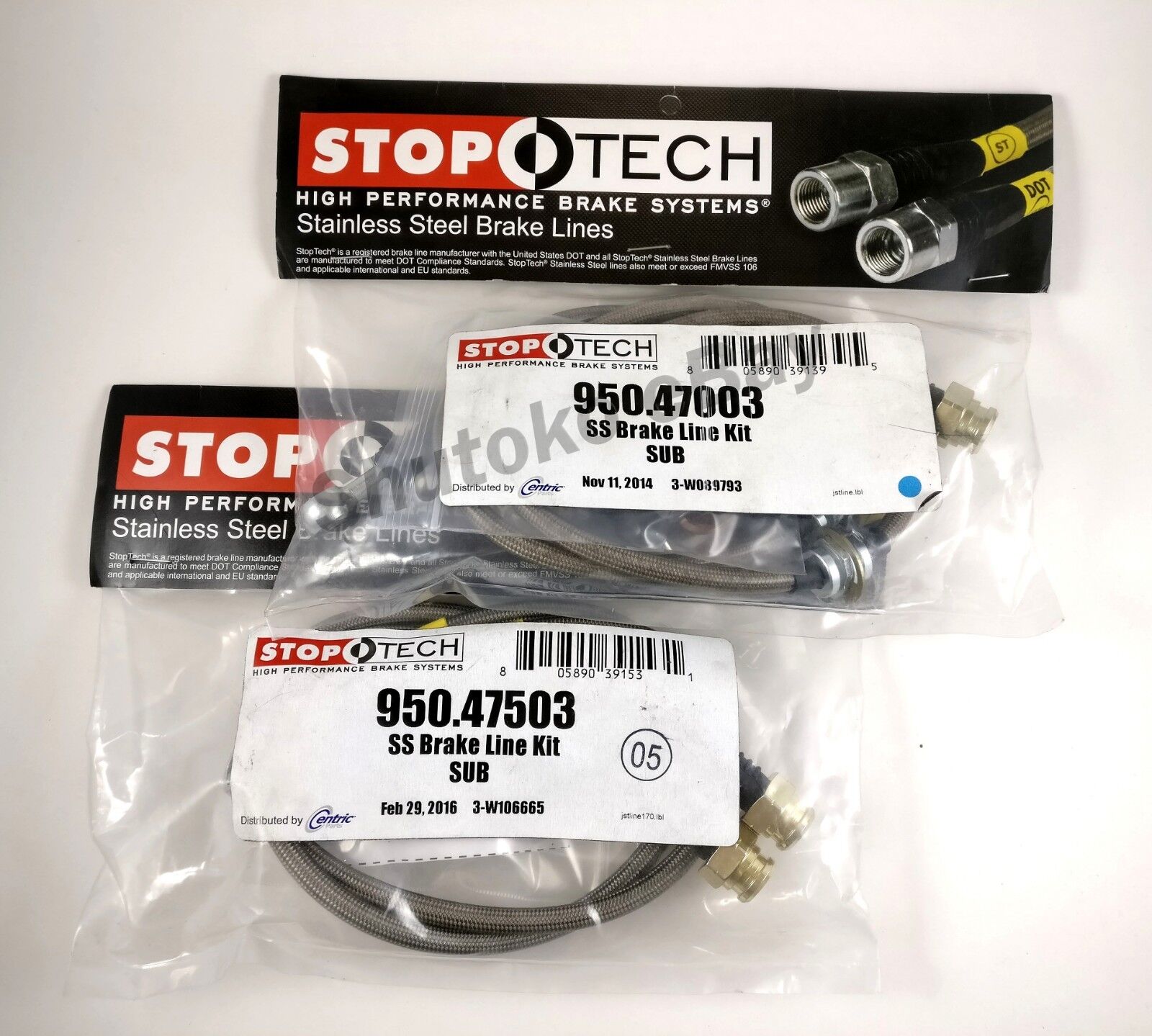 STOPTECH SS STAINLESS STEEL FRONT + REAR BRAKE LINES FOR 93-01 SUBARU IMPREZA