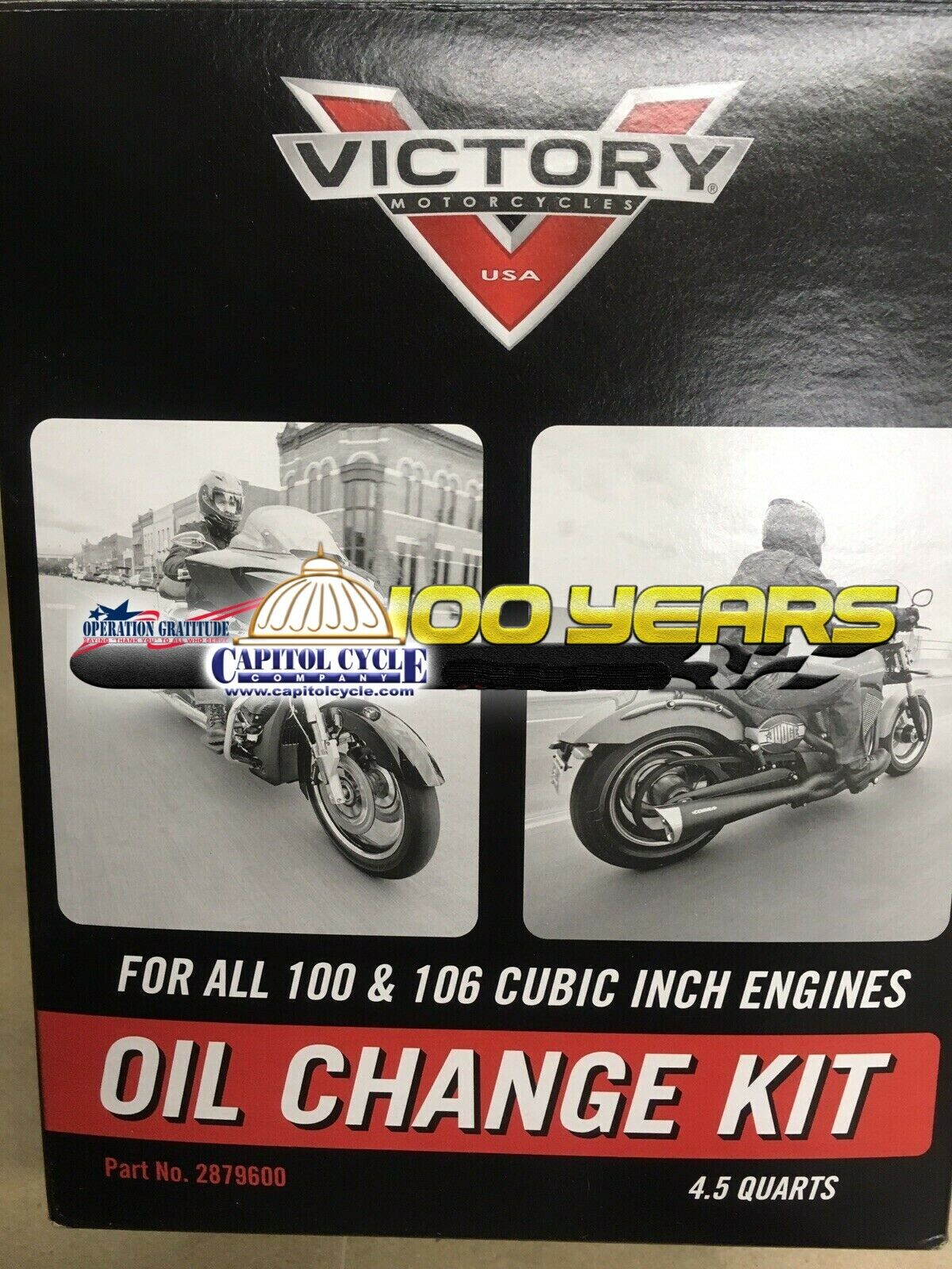 2879600 OEM VICTORY 100CI & 106CI OIL CHANGE KIT FREE EXPEDITED SHIPPING