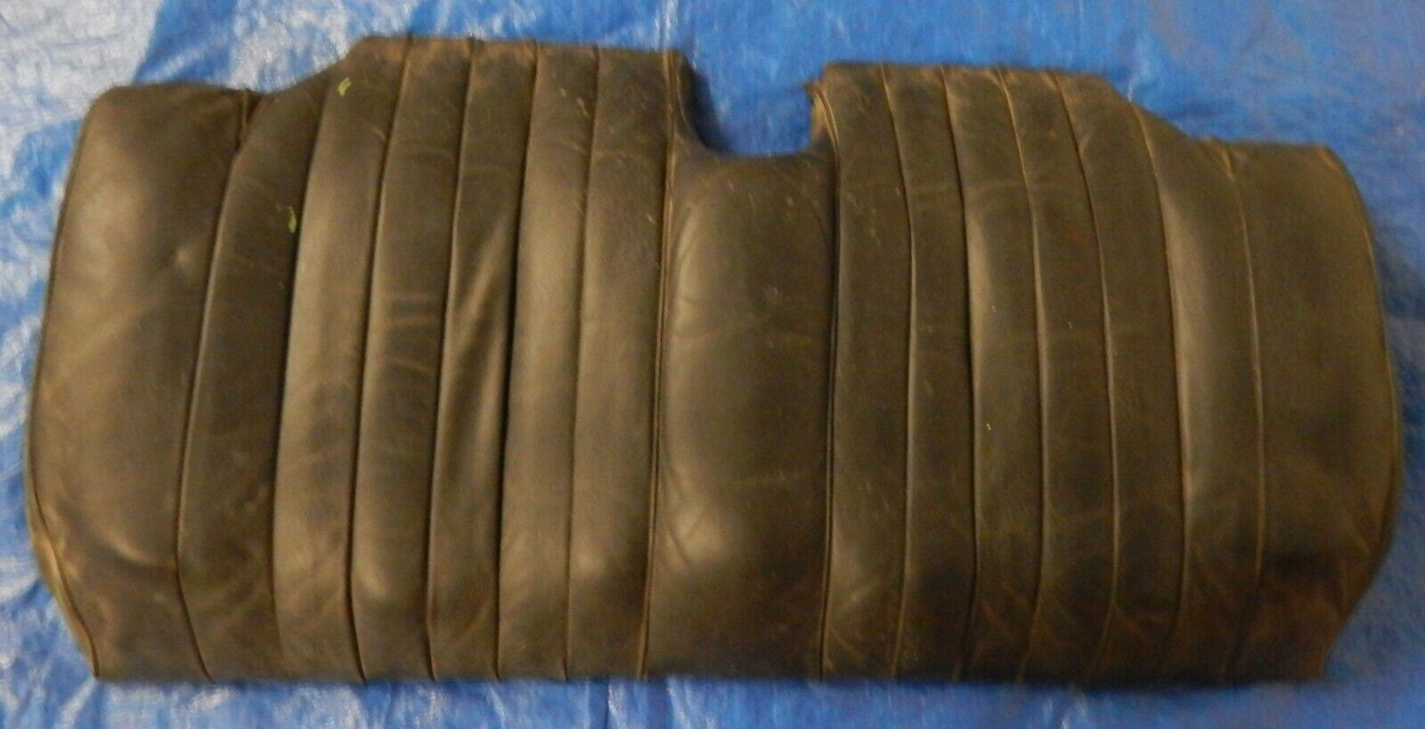 Used Original Morgan 4/4 Black Leather Seat Back and Cushion Covers