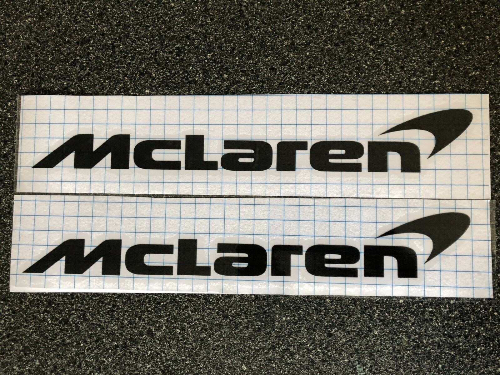2x McLaren Carbon Tub Door Sill Logo Vinyl Sticker Decal MP4-12C 650s 675LT