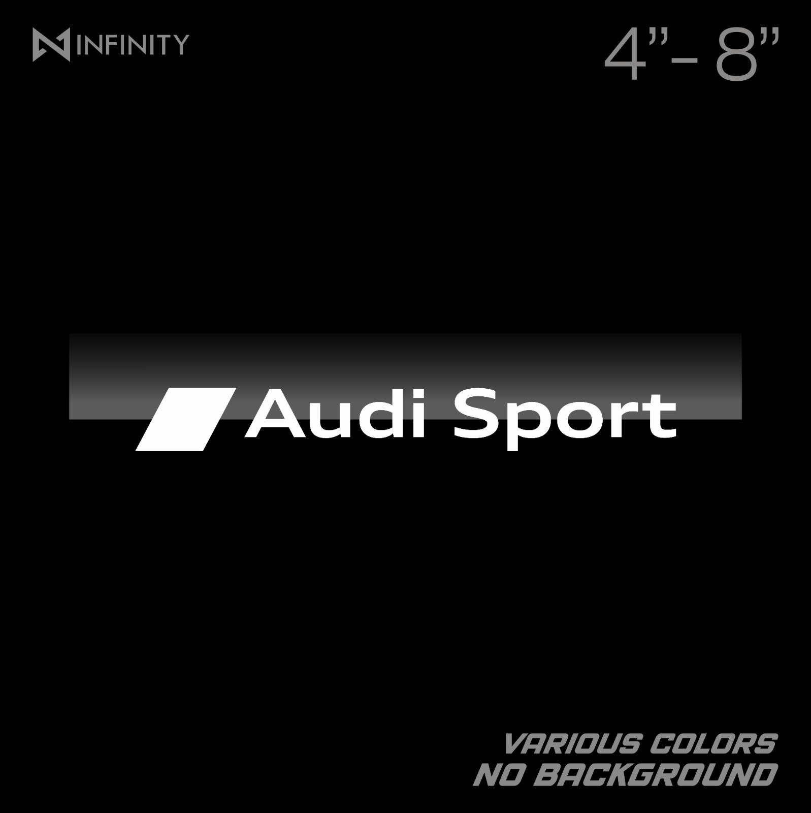 Audi Sport Logo Cut Vinyl Window Decal Sticker For Audi S RS S-Line Quattro