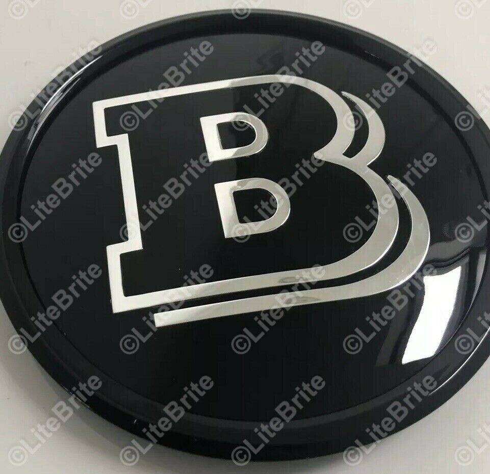 For Mercedes Benz GLC GLE GLS Brabus Mirror Black Grille Badge Emblem 205 mm