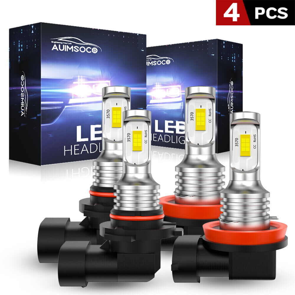 9005 H11 LED Headlight High Low Beam Bulbs For Ford Escape 2013-2019 Combo Kit