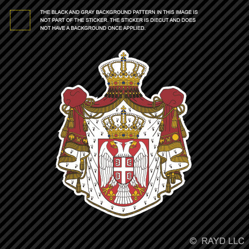 Serbian Coat of Arms Sticker Decal Self Adhesive Vinyl Serbian flag SRB RS